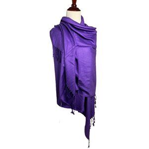 Purple Cashmere Scarf | Headscarf, Wrap | 72" x 28" | NWT